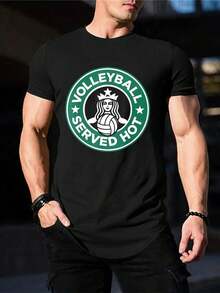 Camiseta divertida de voleibol - Camiseta gráfica bonita de voleibol para mujeres y niñas - Camiseta de manga corta de algodón suave para jugadoras, aficionados y entrenamiento - Regalo para amantes del voleibol para esposa o novia - Negro - Ver 1