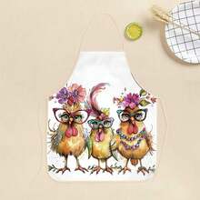 一件式 Funny Farm 鸡围裙，鸡穿雨靴，适用于厨房烘焙烧烤必备小众古怪礼物