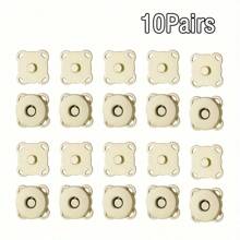 Set de 20 piezas/4 piezas/10 piezas de Botones magnéticos para coser, botones magnéticos invisibles de dibujos animados, botones magnéticos de flor de ciruelo, botones para coser, botones invisibles de metal para coser, cierres de billetera, para manualidades DIY, billetera, bolso, mochila, accesorios, set de botones para manualidades de 14mm