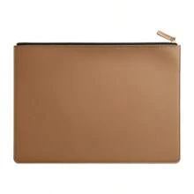 Leather Business A4 File Folder Zipper Document Bag Contract File Organizer Briefcase Portfolio,Bag For Contract/Invoice Storage,Back To School,School Supplies