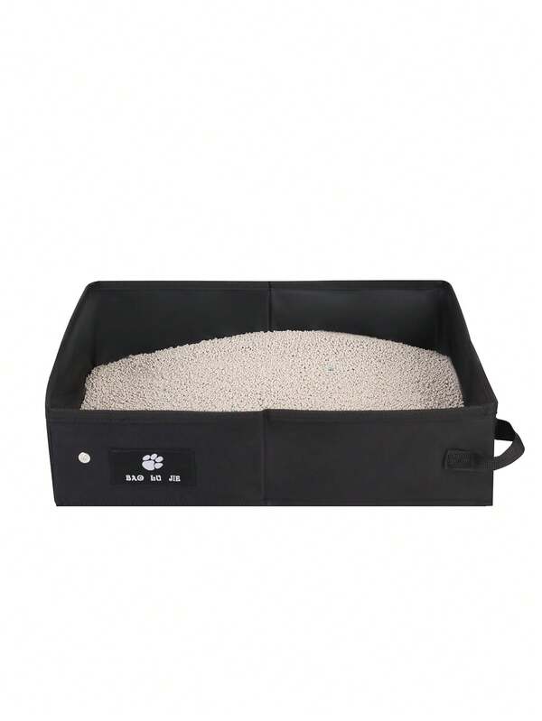 Caja de arena para gatos de tela extra grande, inodoro para gatos antisalpicaduras, caja de arena plegable impermeable de tela Oxford, suministros para mascotas para viajes y excursiones cortas al aire libre