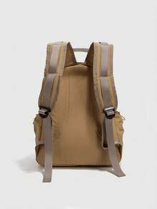 Leisure Drawstring Design Lightweight Backpack& Summer Travel Backpack & Vacation Style Backpack&Sporty Backpack, Preppy Backpack For School - Khaki - View 2