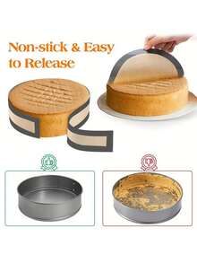 2/4 tấm lót nướng bằng silicon phù hợp với khuôn lò xo 9 inch, ngăn bánh dính vào đáy và thành khuôn, dễ vệ sinh và. Tấm lót nướng bằng silicon cho khuôn bánh phô mai (Chiều dài: 81,99 X 10,01 Cm, Đường kính: 22,86 Cm, Độ dày: 0,4mm) - Nhiều màu - Xem 13
