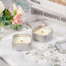 2pcs/6pcs/20pcs Transparent PVC Window & Sliding Cover Containers, Suitable For Storing Candles, Candy Or Nail Art Accessories, Convenient To Carry, Suitable For Dates, Parties And Other Occasions