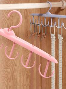 Platz sparender 12-Haken Drehbarer Kleiderbügel - Ideal für Krawatten, Wäsche, Westen & Röcke | Tragbarer Plastik Kleiderschrank Organizer für Wohnheime & Zuhause