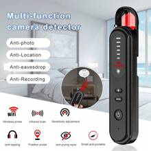 Hidden Camera Detector - 2025 Camera Detector, Hidden Device GPS Detector, Insect Detector, Suitable For Hotels, Travel, Offices, 5-Level Sensitivity (Black)