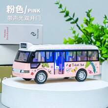 Juguetes de autobuses escolares, coches de plástico, autobuses de ciudad con sonido y luz, coches de fricción con pilas, juguetes para jugar, regalo para niños, regalo de cumpleaños