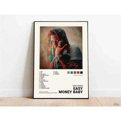 1 pièce Affiche du rappeur nordique Quevedo Esthétique Mora Feid Eladio Carrion Rauw AlejanDro Impression sur canevas Décoration murale Cadeau avec cadre en option