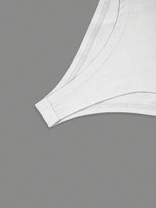 Women's Lace Patchwork Minimalist Casual Bodysuit, Black, Spring/Summer - White - View 7