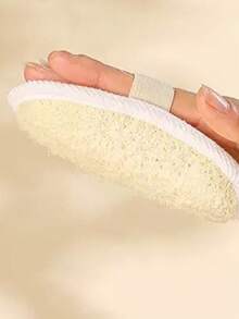 2pcs Of Natural Loofah Sponge Pad- Luxurious Exfoliating Scrub For Soft Skin & Gentle Dishwashing - Multipurpose Cleaning, Exfoliating Loofah Sponge Pads - Natural Luffa & Terry Cloth Body Scrubbers, Circular Exfoliating Pads With Hanging Loops For Shower & Bath, Gentle Light Beige Exfoliation & Cleaning, Compact Design, Scrubbers, For Shower,Beach, Dormitory, Outdoor Activities, Bath, Kitchen & Bathroom Cleaning, High-Quality Back To School