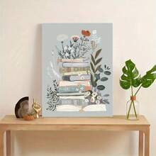 1 peça de pintura em tela de flores silvestres encantadoras de primavera, decoração para casa, arte de quarto, decoração de parede, moldura opcional