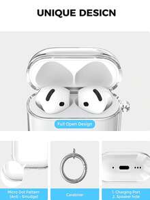 1 Bút vệ sinh + 1 Vỏ trong suốt phù hợp với tai nghe Bluetooth không dây Pro 3 thế hệ thứ 4 - trắng - Xem 6