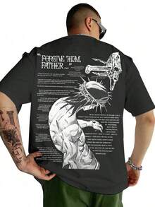 Y2K,Forgive Them,Father Bible Verses... 100% Cotton T-Shirts Feature A Youthful And Fashionable Design. They Come  They Are Perfect For Casual Wear And Street Style. They Are Excellent  Gifts For Friends And Family. @Hip-Hop Style T-Shirt Travel And Tourism Popular T-Shirts YMZCN TRADING LIMITED-7067-YMZCN TRADING LIMITED - 黑色 - 查看 2
