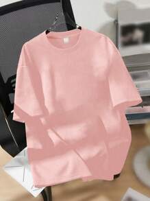 t-shirt décontracté simple pour jeune fille, style hawaïen avec motif d'arbre de noix de coco et lettres bleues, style bord de mer, col rond, manches courtes, nouveau vêtement d'été pour filles, Top à manches courtes pour enfants