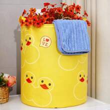 1pc Thickened Waterproof Folding Dirty Clothes Basket Storage Bucket, Bedroom And Bathroom Organizer Clothes, Toys, Snacks, Sundries Storage Box, Laundry Basket Storage Basket.