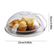 1 Microwave Transparent Splash Proof Cover, Transparent Microwave Food Cover, Splash Proof Oil Proof Cover, Reusable Airtight Food Cover, Cake Food Cover, Refrigerator Dining Table Banquet Preservation Cover, Kitchen Heat-Resistant Cover, Fresh Dustproof Special Cover, Hot Dish Cover, Bowl Cover