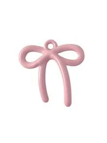 8pcs Multi-Color Random Cute Sweet Dopamine Macaron Color Candy Color Youthful Style Colorful Peach Heart Bow Knot Pendant DIY Handmade Necklace Bracelet Charm Earring Jewelry Accessory