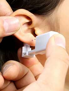 1 Pc Disposable Ear Piercing Gun With Stainless Steel Ear Studs, Homemade Piercing Kit, Sexy Zirconia Crystal Heart Navel Piercing Jewelry, Suitable For Women Travel And Daily Wear - Multicolor - View 5