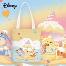 Disney Disney Pooh Bear Cartoon Chic Canvas Shoulder Bag, Minimalist & Suitable For Student School, Female,School Supplies,Back To School