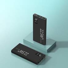 便携式移动电源，容量10000mAh，USB快速充电PD20W，LED电池监视器/Type-C接口，适用于15pro Max/14/13/Android手机户外应急备用电源移动电池组，适合暑假户外旅行/露营和应急备用移动电源，送给家人、朋友、生日的礼物，电量显示，便携式充电器，移动电源 - 黑色 - 查看 2