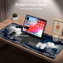 1个星形图案鼠标垫 - 防滑缝边桌面垫 | 橡胶底座 | 光滑表面 | 游戏和办公两相宜 | 多种尺寸可选 | 学习用品、返校游戏鼠标垫、桌面配件、办公用品、办公桌配件、鼠标垫、桌面鼠标垫 - 彩色 - 查看 4