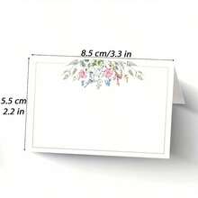 Segnaposto floreali con fiori selvatici per feste di bambini, matrimoni, fidanzamenti, addii al nubilato, compleanni, eventi da tavolo, scheda nome per ospiti, cartellini per eventi di festa con fiori selvatici - Multicolore - Visualizzare 3
