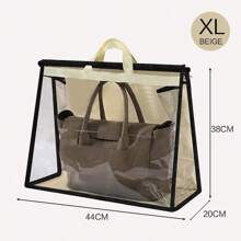 Bolsa organizadora colgante con cubierta de polvo transparente, bolsa a prueba de humedad para guardar bolsos