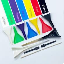 2 Set Pre Rolled Cones Cone Loader Funnel Tool For King Size Cones Rolling Papers Prerolled With Tips Packing Stick Cigarette Prerolls Packer | Grinder Brush Cleaner For Herb Grinders | Smoking Accessaries Set - Nhiều màu - Xem 3