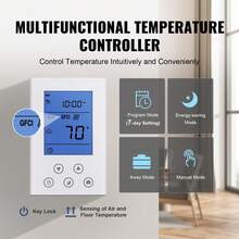Floor Heating Mat,10 Sq.Ft. 14℉-113℉ Electric Radiant Floor Heated Warm System With Digital Floor Sensing Thermostat, 110-120V  Includes Installation Monitor, Adhesive Back For Easy Installation - 10 Sq.ft. - View 4