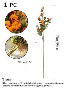 Buquê de rosas artificiais 3/5 peças, flor artificial de rosa/margarida laranja de outono, decoração de casa em estilo boêmio, adequado para casamentos, buquês de noiva, aniversários, arranjo de flores em vaso faça você mesmo, artigos para festas de fim de ano, decoração de quarto de fazenda de outono | Ação de Graças, Festival da Colheita, decoração de Halloween | Plantas artificiais