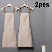 1 Stück verstellbare wasserdichte Schürze mit Taschen - perfekt für Basteln, Malschürzen, Arbeitszubehör, Backen und Kochen, Schulanfang, Muttertag, Geschenk für Mütter, Schulbedarf