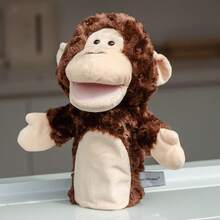Dog, Monkey, Gorilla, Shark, Fox, Pig, Bear, Teddy, Rabbit, Parrot Animal Hand Puppet Doll, Mouth Movable, Kindergarten Educational Plush Puppets