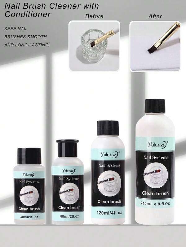 Acrylic Monomer Liquid Kit Nail Clean Brush Cleaner And Nail Brush - Manicure Tools For Nail System.