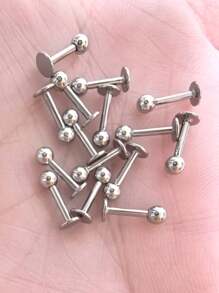 10pcs 16G Stainless Steel Labret Lip Piercing Stud Bar Ball Ear Helix Cartilage Earrings Ombligo Ear Tragus Piercing Body Jewelry