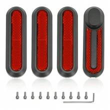 4pcs/2pcs ABS Decorative Side Cover Set For M365 Pro/Pro2/1S Scooter, Stainless Steel Screws, Front & Rear Wheel Specific Anti-Scratch Side Guards With Reflective Design