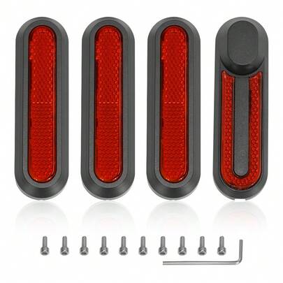 4 件/2 件 ABS 装饰侧盖套装，适用于 M365 Pro/Pro2/1S 滑板车，不锈钢螺丝，前轮和后轮专用防刮侧护板，带反光设计