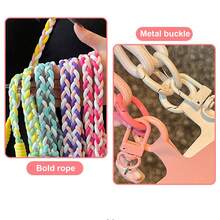 2026新年情人节网络红人糖果五瓣花手机挂绳，多巴胺色，长款斜挎，ins风撞色设计，手工制作，经久耐用，适合户外旅行、徒步，男女通用，短款手机支架，智能手机腕带，智能手机挂绳，钥匙扣，智能手机挂饰，智能手机单肩包，手机配件，手机吊坠