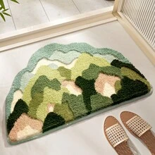 Moss Bath Mat, Ultra Thick Soft Green Bathroom Rug, Water Absorbent Non Slip Microfiber Bath Rugs For Bathroom Floor, Shower, Sink, Bedroom, 17.7"X27.5" - 彩色 - 查看 9