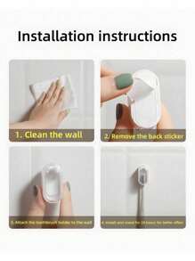 Bathroom Toothbrush Holder For Home Use, Wall-Mounted Minimalist Dustproof Toothbrush Hanger Without Drilling, With Automatic Closing Cover,Toothbrush Storage Shelf,Simple Portable Organiser For Bathroom,Dustproof Toothbrush Organiser With Cover Back To School