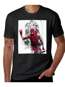 Plus Size Penta El Zero Miedo Pentagon Jr.- Lucha Libre Artwork T-Shirt- 180g Summer Clothes Plain Workout Shirts For Men Big & Tall Men Clothing - Black - View 1