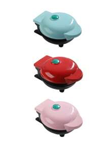 SCISHARE 1PC Wall Plug 350-Watt 4-Inch Mini Waffle Maker For Individual Waffles, Hash Browns, Keto Chaffles With Easy To Clean, Non-Stick Surfaces