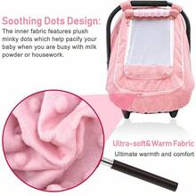 Waterproof Baby Car Seat Cover Cold Weather Carseat Cover For Babies Infant Car Seat Cover Canopy For Boy Girls Windproof Car Seat Canopy For Boys And Girls Keeps Babies Warm And Cozy - gray - View 5