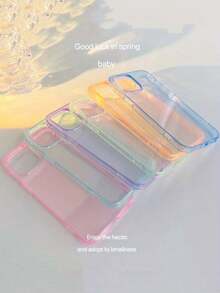 1pc [8-Color High-Transparency Phone Case] 8-Color TZ1.5 High-Transparency Candy Color Shell With High-Grade Texture Compatible With IPhone 17 Air 16 15 14 13 12 11 Pro Max Plus Pro - Purple - View 1