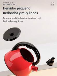 71 Piezas Juguetes De Cocina Portátil Para Niños Utensilios Cocina Comida Color Rojo, Cocina De Juguete Fantastic Toys Rojo Con Luz Sonido y Horno, Bbq Hamburguesas Sartenes Utensilios Comida De Juguete - Rojo - Ver 5