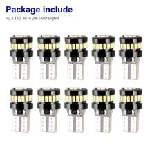 10X T10 194 168 W5W 2825 Super White LED License Plate Interior Light Bulb 6000K