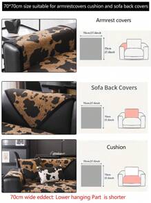 1pc Versatile Sofa Cover, Modern Minimalist Anti-Skid Sofa Cushion Cover, Dust-Proof & Washable, Brown Fashion Soft Non-Fading Fur Pet Friendly Protector For Living Room, Bedroom, Office, Adjustable For Corner Sofa, L-Shaped Sofa & 1-4 Seater Sofa