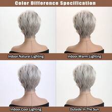 Parrucca corta e riccioluta di colore rosso-marrone misto, in fibra sintetica da 10 pollici, fluffy, adatta per uso quotidiano, vacanze, feste e costumi