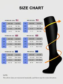 3 Pairs Unisex Compression Knee-High Elastic White Socks For Running, Fitness, Cycling, Basketball, Football, Ice Hockey, Bicycle Riding, Fall - Multicolor - View 7