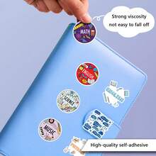 55Pcs School Subject Stickers Vinyl Aesthetics Motivational Stickers Scrapbook, Journaling, Laptop, Bumper, Skateboard, Water Bottles, Computer, Phone, Cartoon, Hard Hat, Car Stickers - Multicolor - View 10