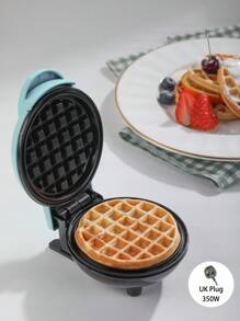 SCISHARE 1PC Wall Plug 350-Watt 4-Inch Mini Waffle Maker For Individual Waffles, Hash Browns, Keto Chaffles With Easy To Clean, Non-Stick Surfaces